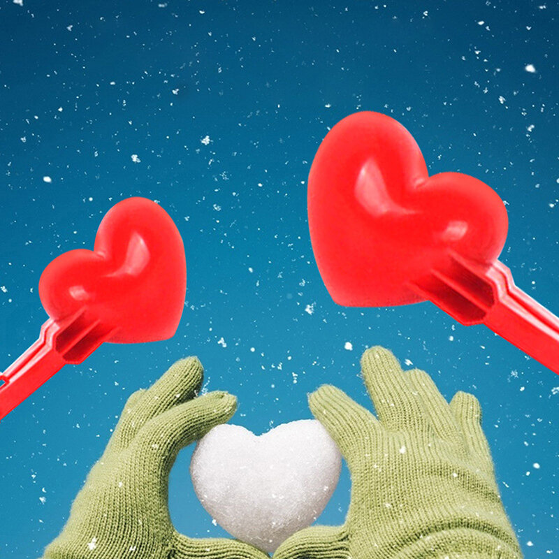 لعبة كرة الثلج للأطفال, مشبك بلاستيكي على شكل قلب