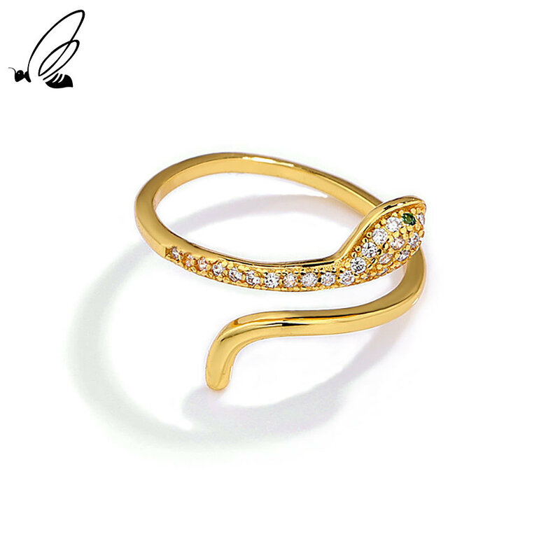 S'STEEL الذهب الأفعى تصميم 925 فضة خاتم قابل للتعديل الفاخرة مزاجه هدايا للنساء الشرير 2021 الاتجاه غرامة مجوهرات
