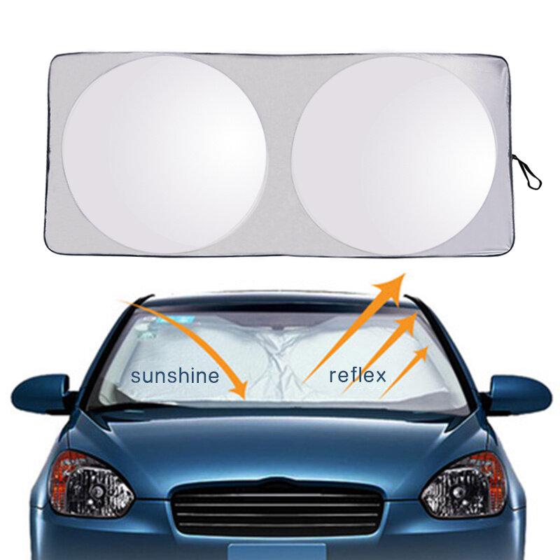 150*70 سنتيمتر زجاج سيارة غطاء ظلة UV حماية درع تصفيف السيارة للطي نافذة السيارة الشمس الظل الزجاج الأمامي كتلة غطاء