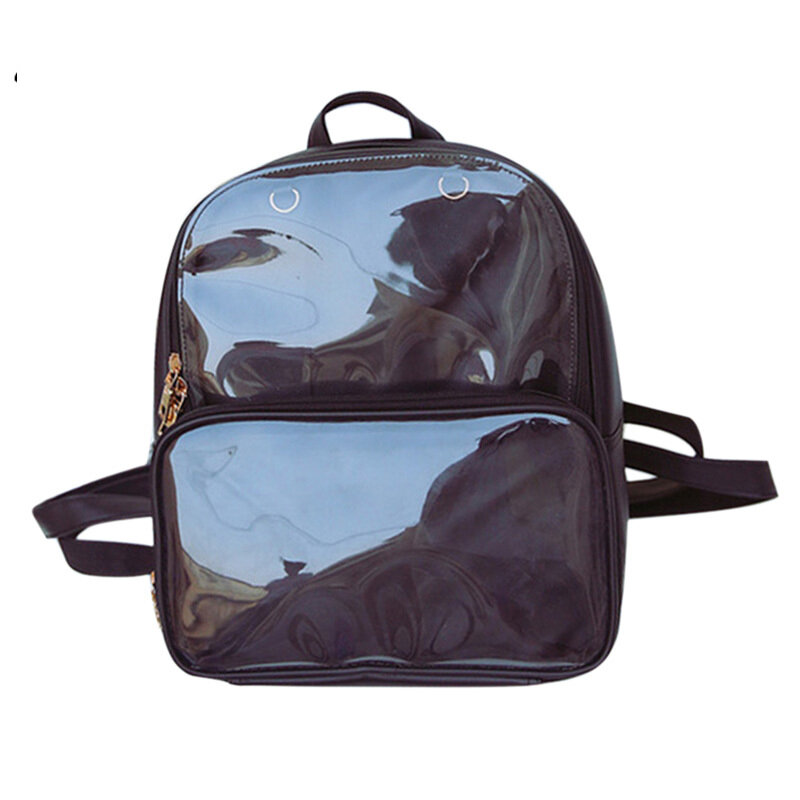 حقيبة ظهر نسائية صيفية شفافة عالية الجودة حقائب ظهر واضحة متعددة الاستخدامات حقائب جلدية للسيدات حقيبة سفر للسيدات