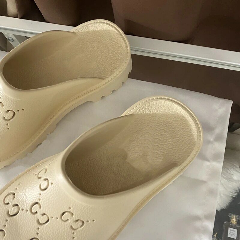 أحذية منصة العلامة التجارية الفاخرة باوتو المرأة الصنادل سميكة سوليد ممزق أحذية كل مباراة كسول مصمم شبشب صيفي