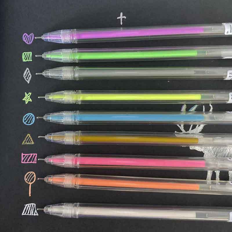 21 قطعة/الوحدة الأبيض هلام القلم ألبوم الصور 0.5 مللي متر لون الحبر القلم القرطاسية مكتب مدرسة التعلم لطيف سكرابوكينغ القلم هدية للأطفال