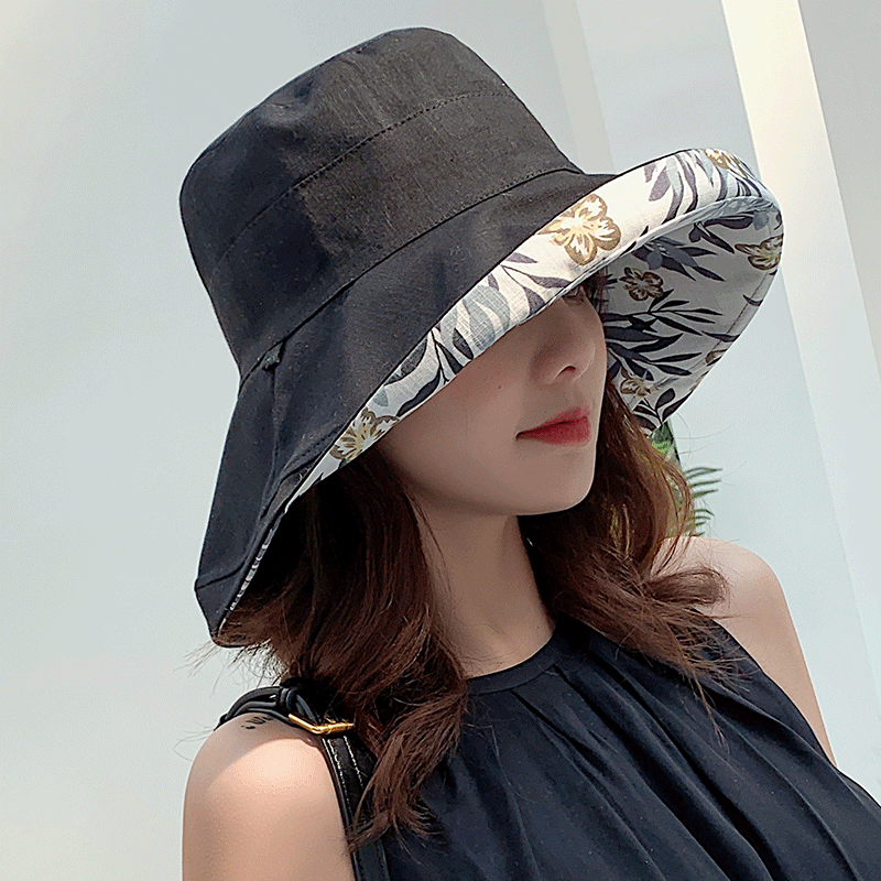 المرأة قبعة بحافة موضة الصيف كبيرة حافة البنمية النساء 2021 قبعة الشمس للإناث الشاطئ على الوجهين صياد قبعة قناع