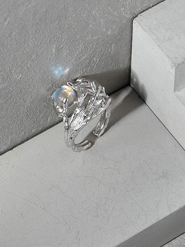 خاتم مفتوح من الفضة الإسترليني 925 من S'STEEL بتصميم غير منتظم مرصع بالزركون الملمس للنساء مصمم للحب موديل 2021 مجوهرات راقية