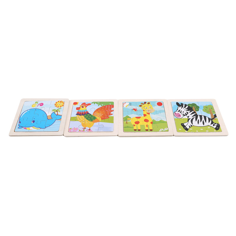 خشبية ثلاثية الأبعاد لغز لعبة تعليمية الأطفال طفل الكرتون الحيوان الألغاز الاطفال لعبة الخشب لغز حجم صغير 11*11 سنتيمتر بانوراما