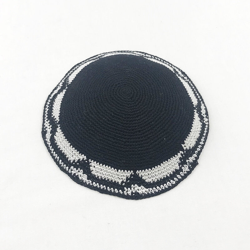 قبعة يهودية Kippah سوداء يدوية الصنع يارموليك يوداكا ياماكا كيبا ياماكا يارمولكا للرجال أو الأطفال (15 سنتيمتر 5.9 بوصة)