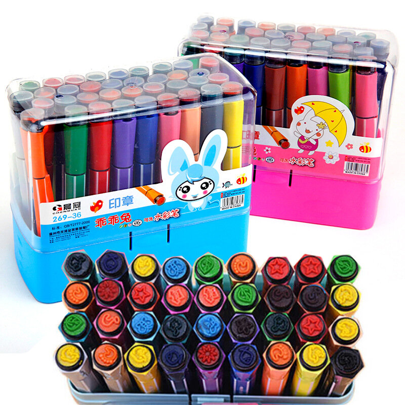 قلم ألوان مائية برأس سميك للأطفال ، طلاء جرافيتي ، قلم مرسوم يدويًا ...