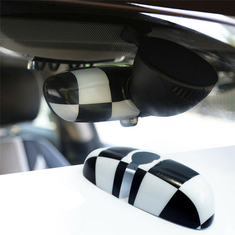 1 قطعة سيارة الداخلية الرؤية الخلفية مرآة غطاء كاب ل ميني كوبر R55 R56 R60 R61 5.9*3.5 بوصة