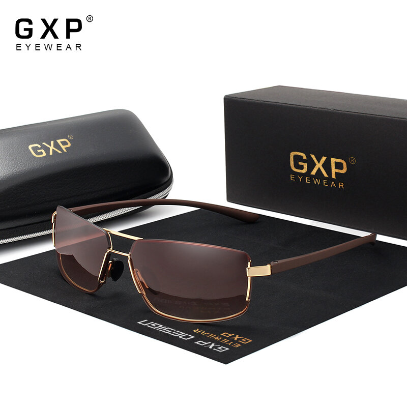 GXP ماركة تصميم النظارات الشمسية الرجال القيادة مربع إطار نظارات شمسية الذكور الكلاسيكية للجنسين نظارات نظارات Gafas