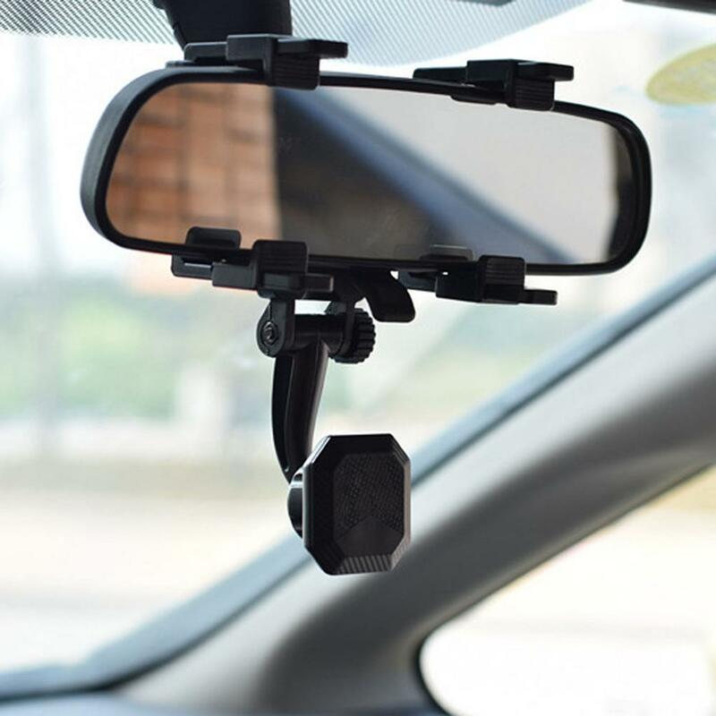حامل هاتف السيارة المغناطيسي حامل سيارة مرآة الرؤية الخلفية حامل للسيّارة ل هاتف به خاصية التتبع عن طريق الـ GPS 360 درجة الدورية حامل هاتف ذكي