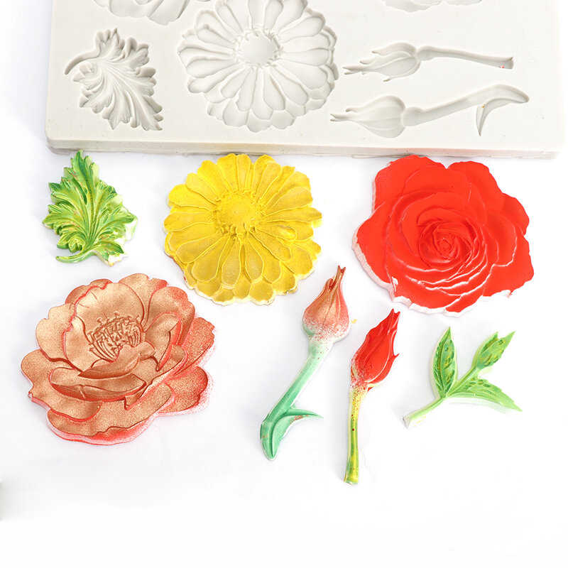 1 قطعة الزهور من أشكال مختلفة قالب الحلي اليدوية الزخرفية DIY بها بنفسك الراتنج قالب هلام السيليكا قالب ساحات كبيرة