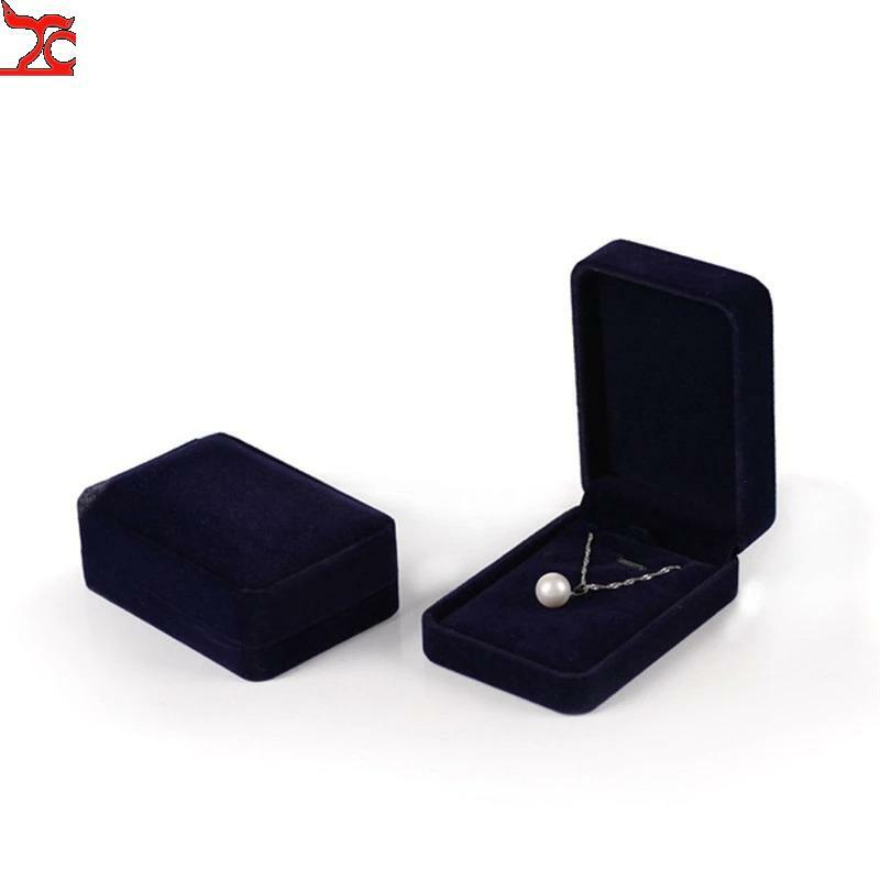 عالية الجودة العروس قلادة قلادة صندوق الجملة جودة المخملية مجوهرات الزفاف هدية حالة حلية عرض حامل صندوق تخزين