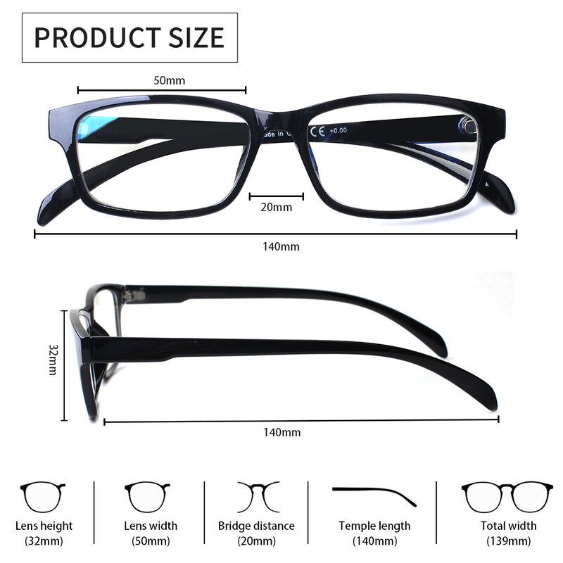 Boncamor 5 حزمة الضوء الأزرق حجب نظارات للقراءة مفصلات معدنية إطارات بلاستيكية ملونة الرجال والنساء قارئ الكمبيوتر نظارات