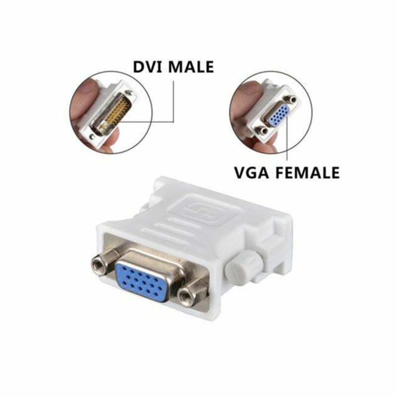 DVI D ذكر إلى VGA أنثى محول مأخذ التوصيل محول VGA إلى DVI/24 + 5 دبوس ذكر إلى VGA شاحن أنثي محول