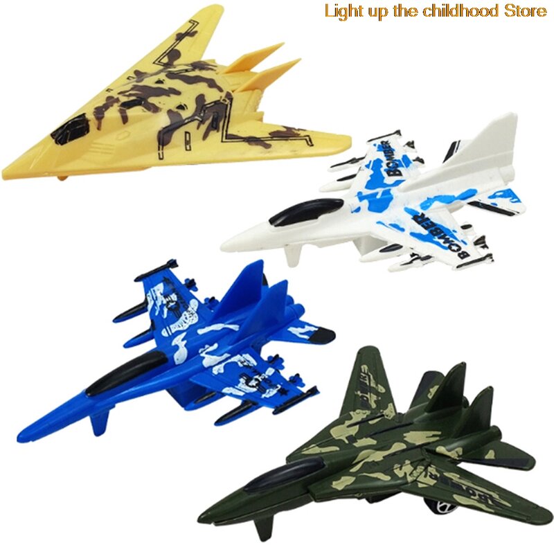 1 قطعة نماذج طائرة صغيرة اللعب الطائرة العسكرية التراجع لعبة الأطفال التعليم لعبة قوة مقاتلة لعب الطائرات عشوائي