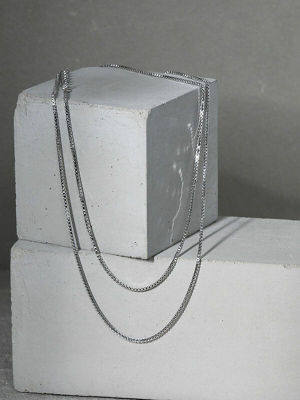 S'STEEL 925 الاسترليني قلادة فضية هدية للمرأة العصرية تصميم الحد الأدنى بوهو Ins المتخصصة سلسلة غرامة مجوهرات اكسسوارات