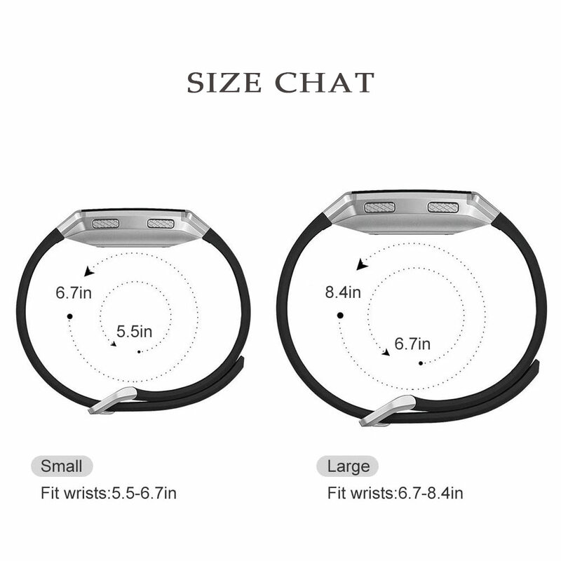 L S حجم سيليكون حزام الساعات شريط للرسغ ل Fitbit أيوني المعصم الفرقة تنفس استبدال سوار ساعة ذكية سوار
