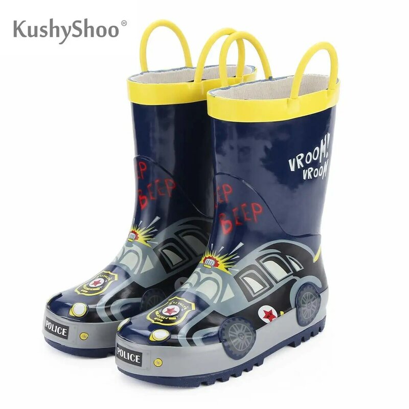 KushyShoo أحذية مطر للأطفال الأولاد أحذية الأطفال Rainboots Loverly أحذية ماء مقاوم للماء للأطفال أحذية نصف رقبة من المطاط خارج