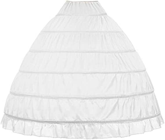 لينة رائجة البيع النساء 6 الأطواق تنورة كرينولين تنورات زلات طول الكلمة للحصول على فستان زفاف