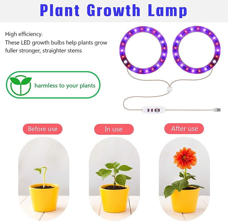 مصباح Led كامل الطيف للنباتات 5 فولت USB Phytolamp للنباتات للداخلية زهرة الدفيئة الشتلات زهرة المنزل