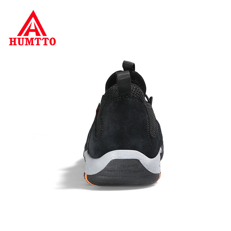 HUMTTO-أحذية جلدية غير رسمية للرجال ، أحذية أمان للعمل في الهواء الطلق ، قابلة للتنفس ، فاخرة ، مصممة ، صيفية ، سوداء ، علامة تجارية جديدة