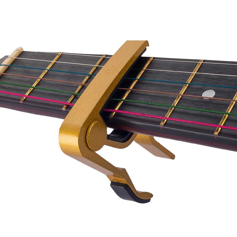 ملحقات جيتار كابو معدني أجزاء عالمية من سبائك الألومنيوم صوتي كلاسيكي ضبط كابو مفتاح مشبك سريع التغيير للجيتار