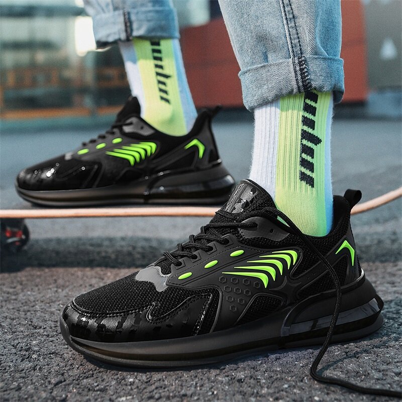 YUELIANG 2021 الصيف الرجال موضة شبكة أحذية رياضية حذاء كاجوال المشي الركض أحذية رياضية