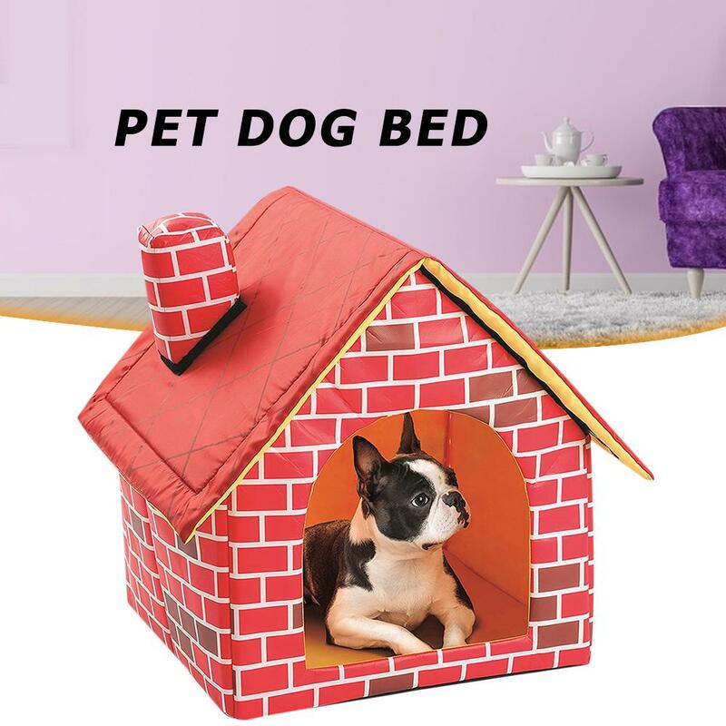Hot البيع بيت الكلب تصميم دقيق طوي بيت الكلب بصمة صغيرة الحيوانات الأليفة خيمة سريرية القط بيت الكلب السفر