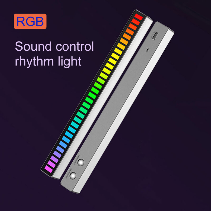 RGB مصباح عصا LED الجدة موسيقى خفيفة بيك اب جو إيقاع ضوء الصوت مصابيح حفلات مصباح للزينة ضوء الليل