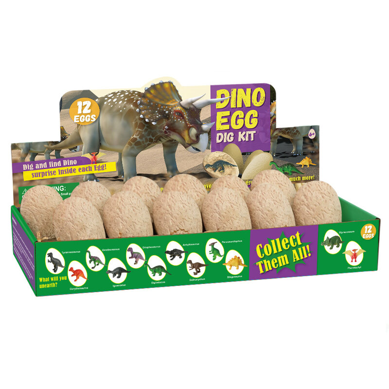1 قطعة بيض الديناصور عشوائي صندوق أعمى الحفر الأثرية Souptoys محاكاة ديناصور نموذج اللعب هدية عيد الميلاد السلع