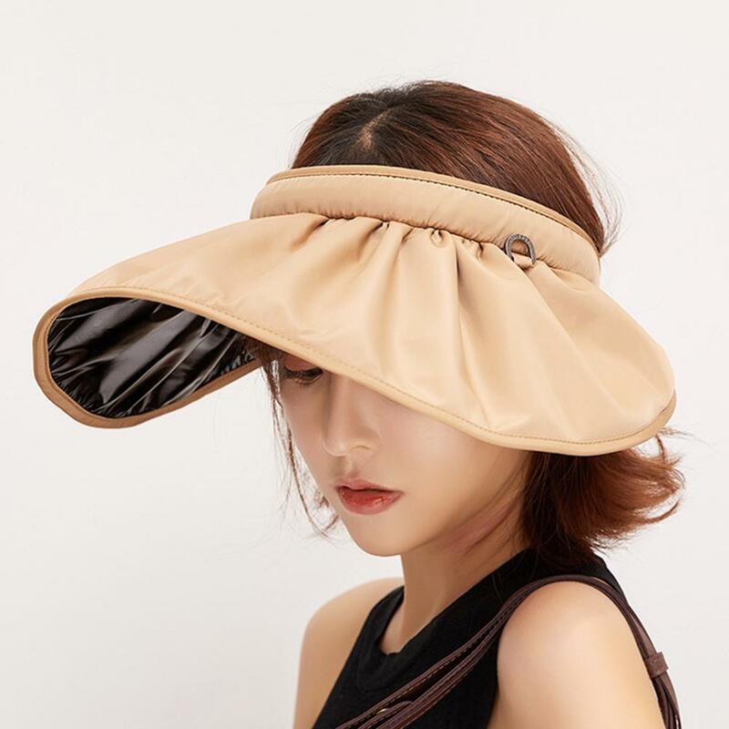 قبعة شمسية صيفية للنساء ، مضادة للأشعة فوق البنفسجية ، قابلة للطي ، واسعة الحواف ، قبعة رياضية خارجية