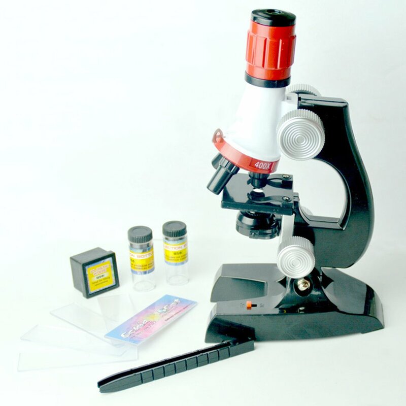علم الأحياء المجهر عدة مدرسة العلوم لعبة تعليمية هدية المكرر ميكروسكوب بيولوجي مختبر LED المنزل للأطفال الأطفال-