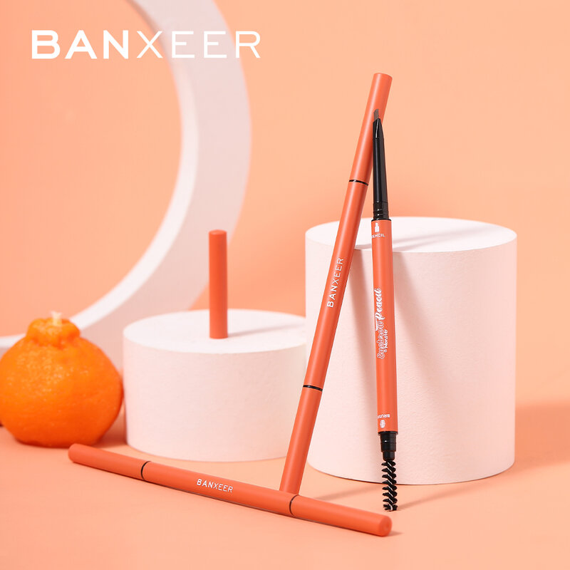 BANXEER بانكسير قلم الحواجب محسنات الحاجب 0.03 مللي متر طرف رفيع جدا مقاوم للماء طويل الأمد 4 ألوان براون العين الحاجب تينت ماكياج