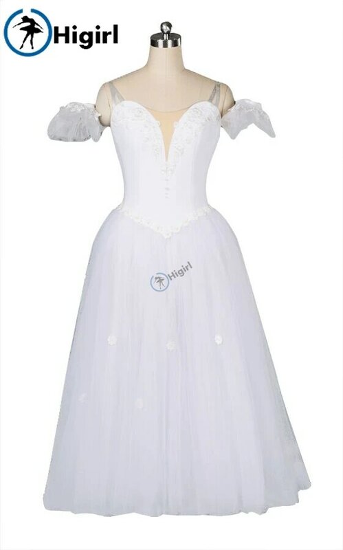 فستان باليرينا أبيض للأطفال والكبار ، أزياء رقص الباليه ، بدلة توتو احترافية ، BT8909