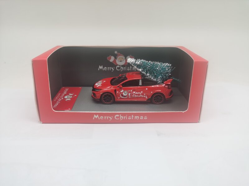 سيارة هوندا سيفيك 1/64 من الراتنج ، إصدار محدود ، عيد ميلاد سعيد ، أحمر ، 2020