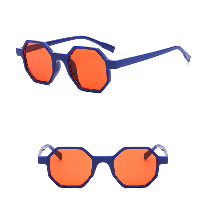 صغيرة النظارات الشمسية النساء خمر مضلع أسود وردي أحمر نظارات شمسية Fashoin نظارات ريترو ماركة نظارات مرآة UV400