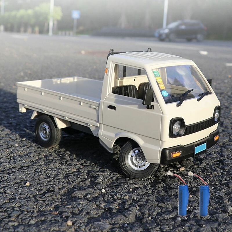 RC سيارة WPL D12 صغيرة مركبة يتم التحكم بها عن بُعد 1/16 شاحنة 4WD الكهربائية هواية لعبة للأطفال الكبار مع بطاريات محاكاة RC سيارة شاحنة صغيرة فان