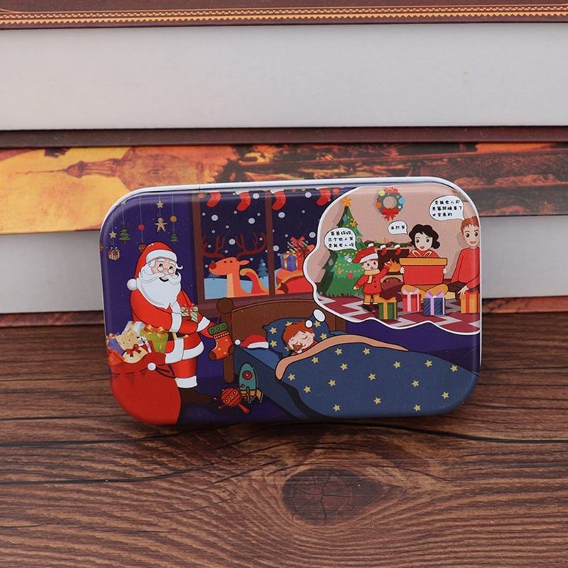 60 قطعة زينة عيد الميلاد الخشبية لتقوم بها بنفسك هدايا للأطفال اليدوية سانتا كلوز لغز رياض الأطفال هدايا نافيداد السنة الجديدة 2022