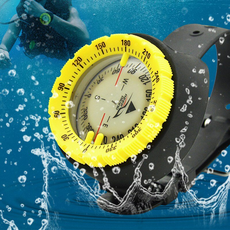 البوصلة 50 متر ساعة متوازنة مقاوم للماء عالية المغناطيسي البوصلة تحت الماء مضيئة البوصلة الغوص البوصلة
