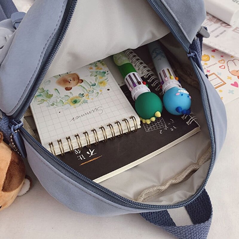 حقيبة ظهر نسائية على الموضة حقيبة كتف Kawaii للمراهقات متعددة الوظائف حقيبة صغيرة للسيدات حقيبة سفر مدرسية