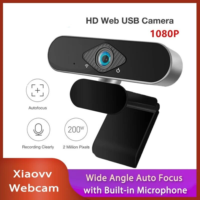 جديد 1080P USB كاميرا ويب زاوية واسعة جدا التركيز التلقائي مع ميكروفون مدمج لأجهزة الكمبيوتر المحمول التدريس عبر الإنترنت