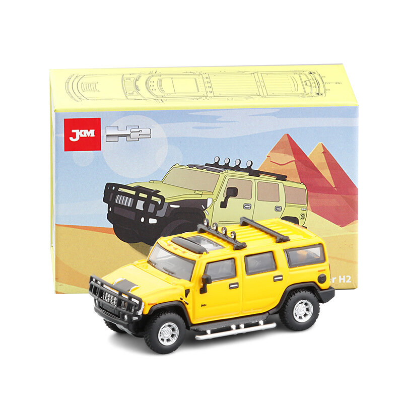 JACKIEKIM 1:64 مقياس ديكاست سيارات لعبة 2008 هامر H2 SUV سيارة للطرق الوعرة نموذج مجموعة تعليمية هدية للأطفال