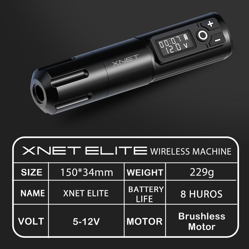 XNET النخبة برو اللاسلكية ماكينة رسم الوشم التجميلي Rotaty القلم قوي Coreless موتور LED عرض 2200mAh بطارية ليثيوم للجسم الفنان #6