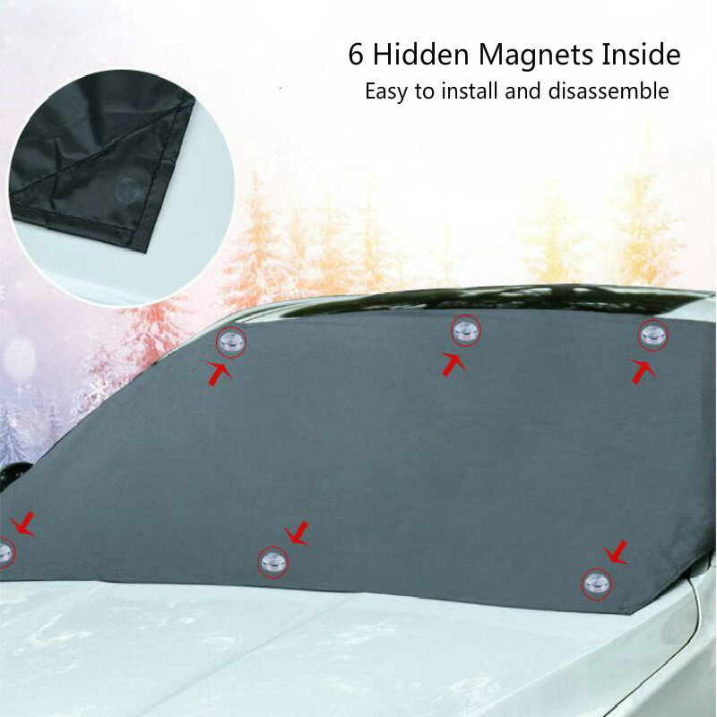 السيارات المغناطيسي ظلة غطاء زجاج سيارة الثلج الشمس الظل حامي مقاوم للماء غطاء سيارة الجبهة غطاء الزجاج الأمامي
