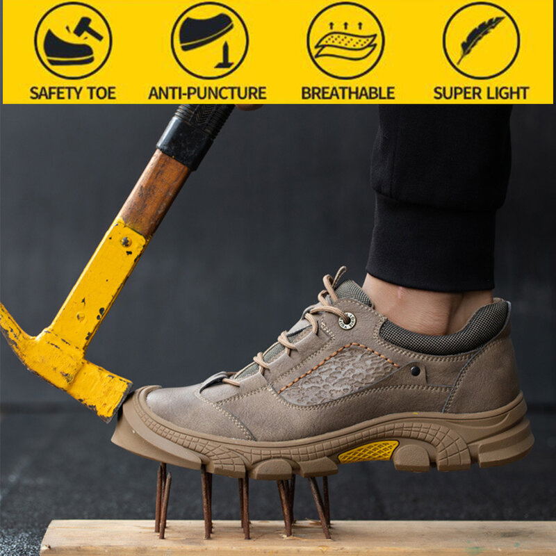 سلامة التأمين أحذية الرجال مزيل العرق مكافحة ثقب غطاء صلب لأصبع القدم معزول كهربائي آمن مقاومة للاهتراء الشتاء أحذية عمل