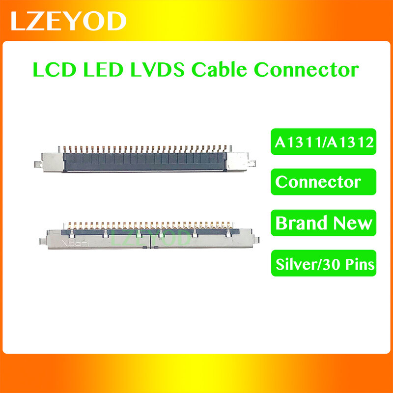 جديد A1311 A1312 LCD LED LVDS كابلات الموصلات لإيماك 21.5 "A1311 2009 27" A1312 2009 2010 الفضة 30 دبابيس LCD كابلات الموصلات