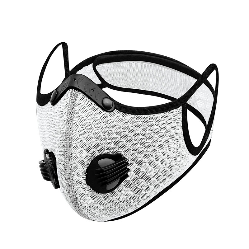 Breathable Mesh With Filter Face Mask Outdoor Cycling Sports Running Mask Activated Carbon PM2.5 Anti-pollution Dust Virus Mask