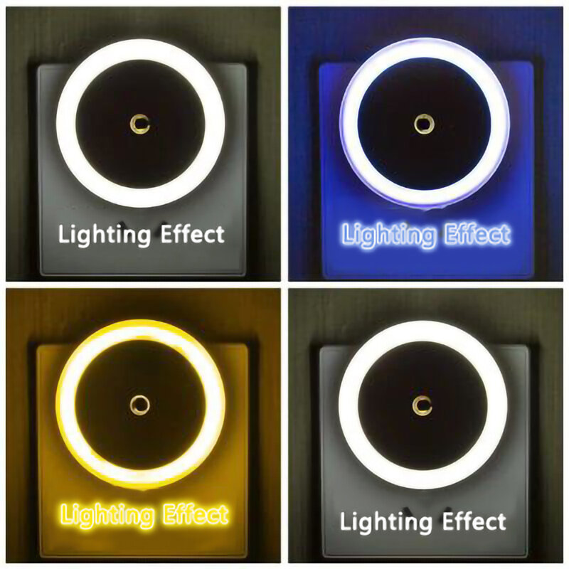 LED أضواء ليلية الاتحاد الأوروبي الولايات المتحدة التوصيل جولة ذكي ضوء التحكم الاستشعار ضوء ملون للأطفال إضاءة غرفة النوم هدايا عيد الميلاد