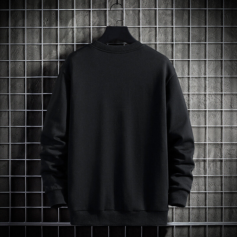 منتج جديد الخريف طباعة الرجال الجولة الرقبة قاع قميص موضة عادية الكورية الأسود قميص رجالي كم طويل تي شيرت للرجال