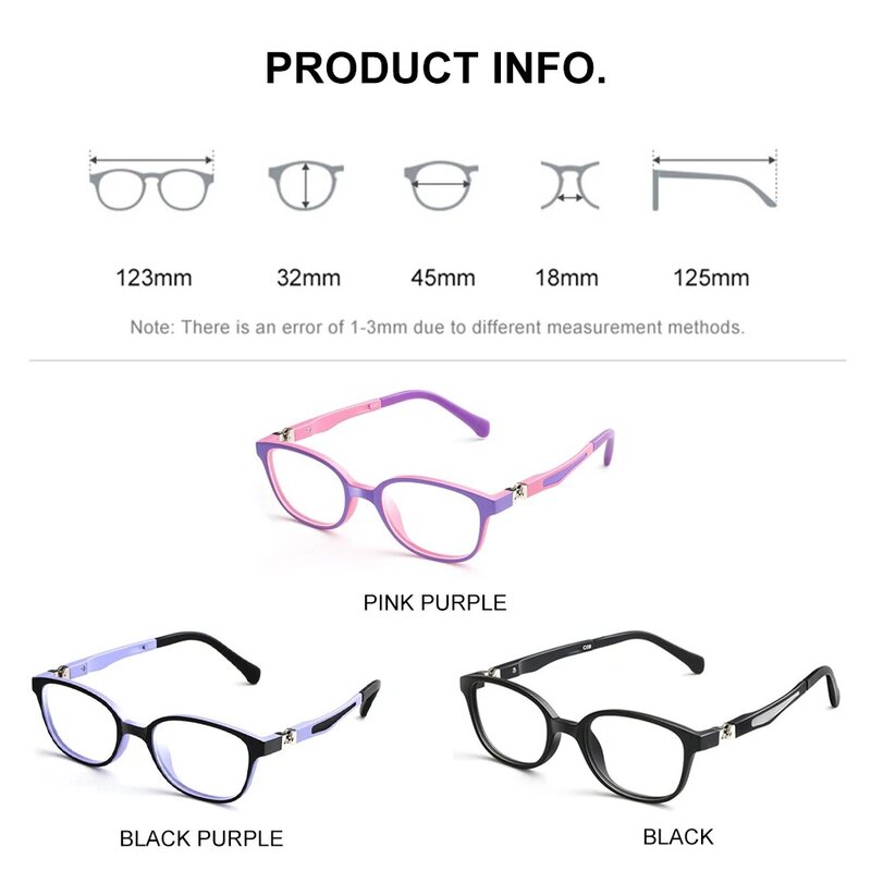 CAPONI نظارات الأطفال مكافحة الضوء الأزرق حماية الفتاة النظارات البصرية الأصلي ماركة نظارات خفيفة الوزن UV400 F1107
